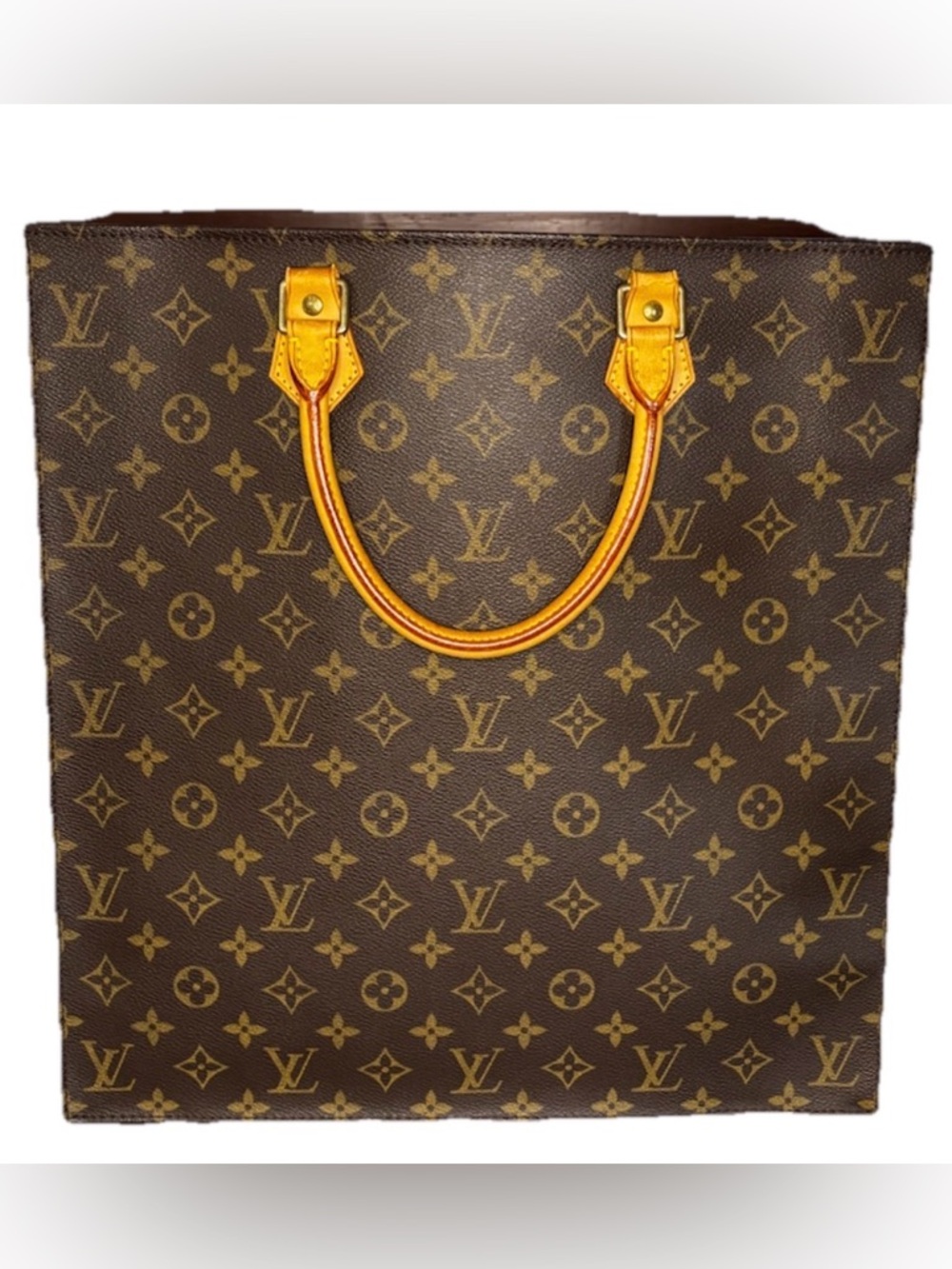 Louis Vuitton Sac Plat Monogram Vintage Tote w/ Dust Bag & COA Authentic - Picture 1 of 9